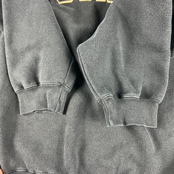 Y2K J America Purdue Boiler Makers Sweatshirt Adult Large Black Faded Crewneck - Picture 3 of 11